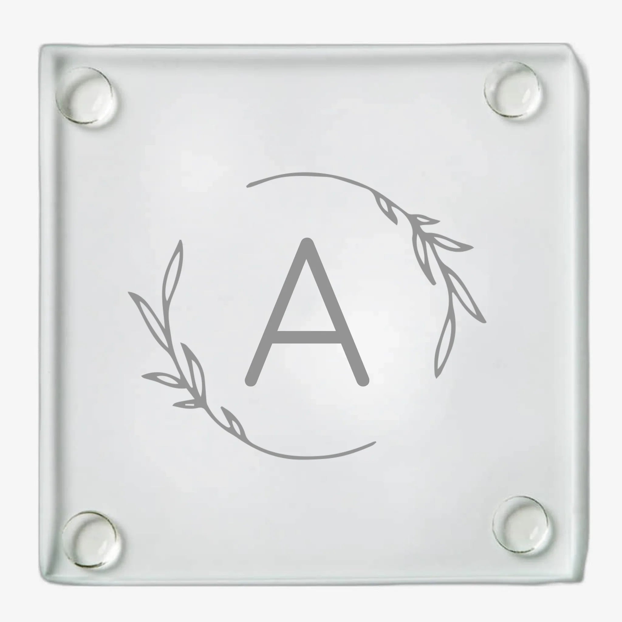 Vine | Personalized Glass Coaster | Custom Engraved Favor