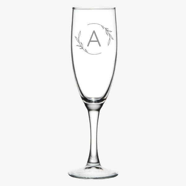 Vine | Personalized Champagne Flute | Custom Engraved Favor