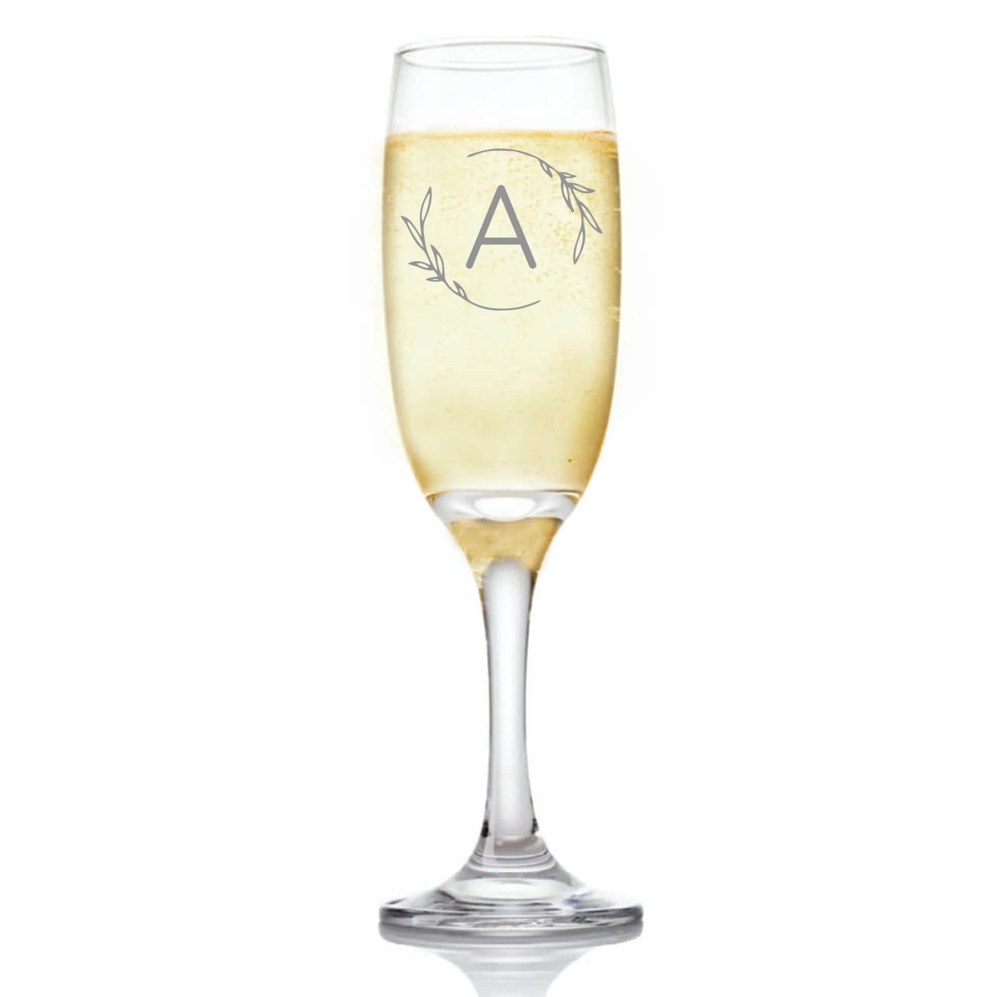 Vine | Personalized Champagne Flute | Custom Engraved Favor