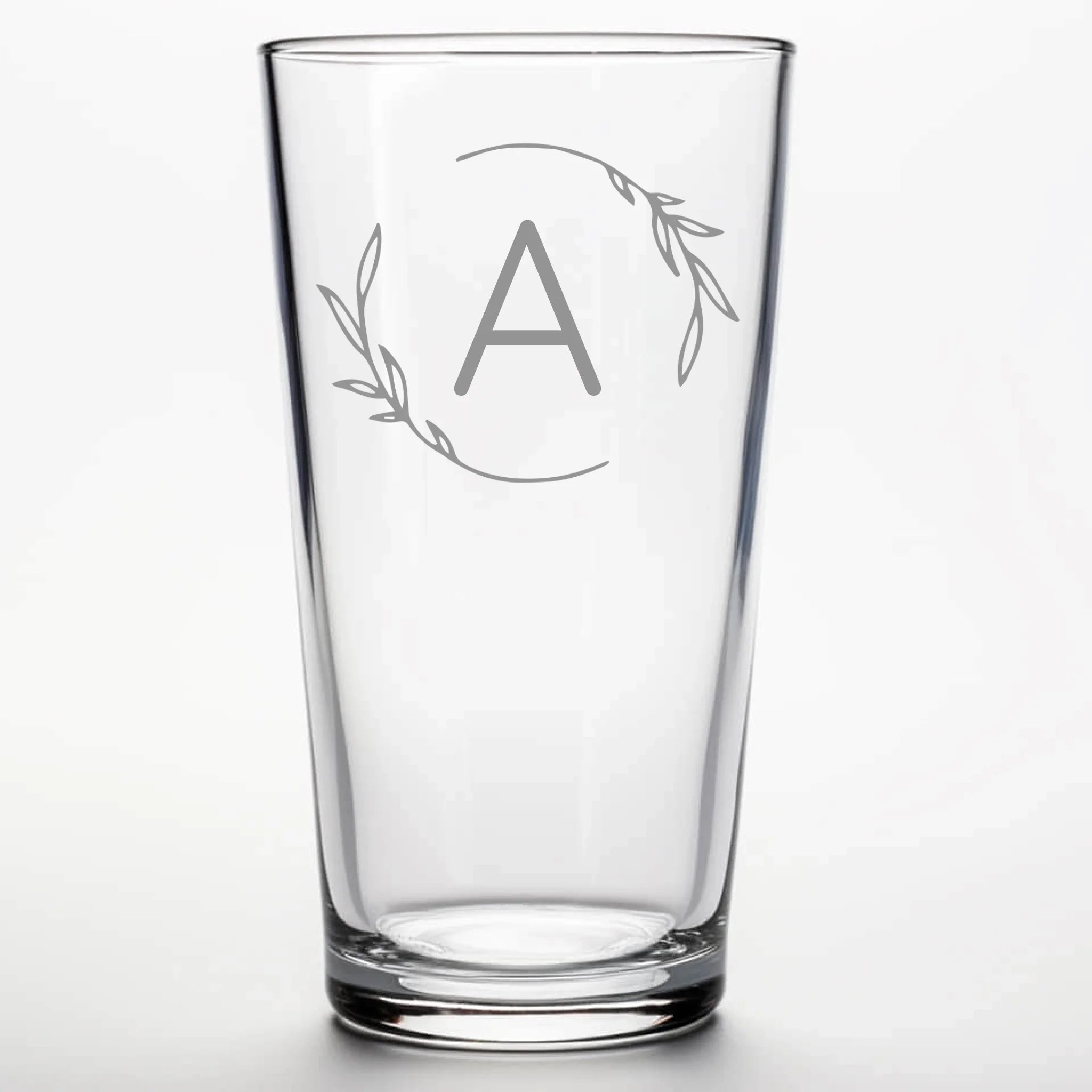 Vine | Personalized 16 oz Pint Glass | Custom Engraved Favor