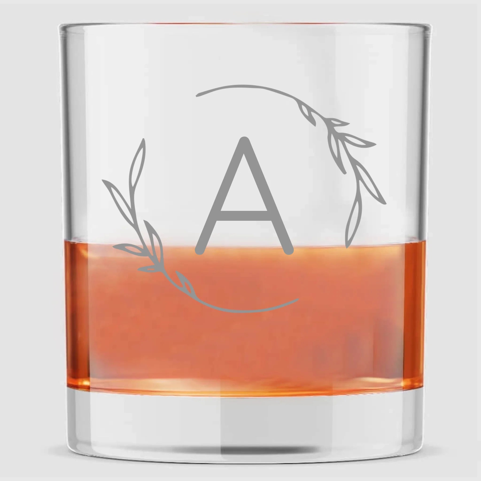 Vine | Personalized 10 oz Whiskey Glass | Custom Engraved Favor