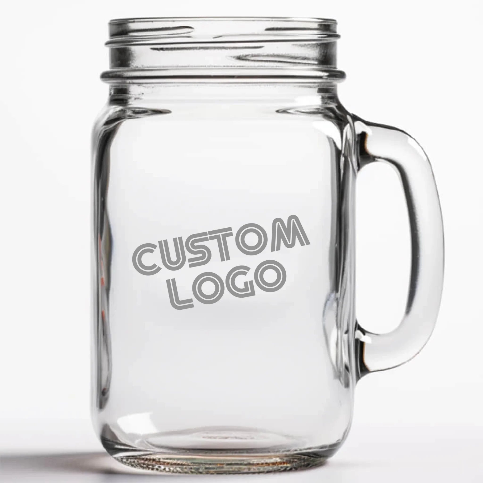 Mason Jar Mug - Corporate Logo | Personalized 16 oz Mason Jar Mug | Custom Engraved Favor