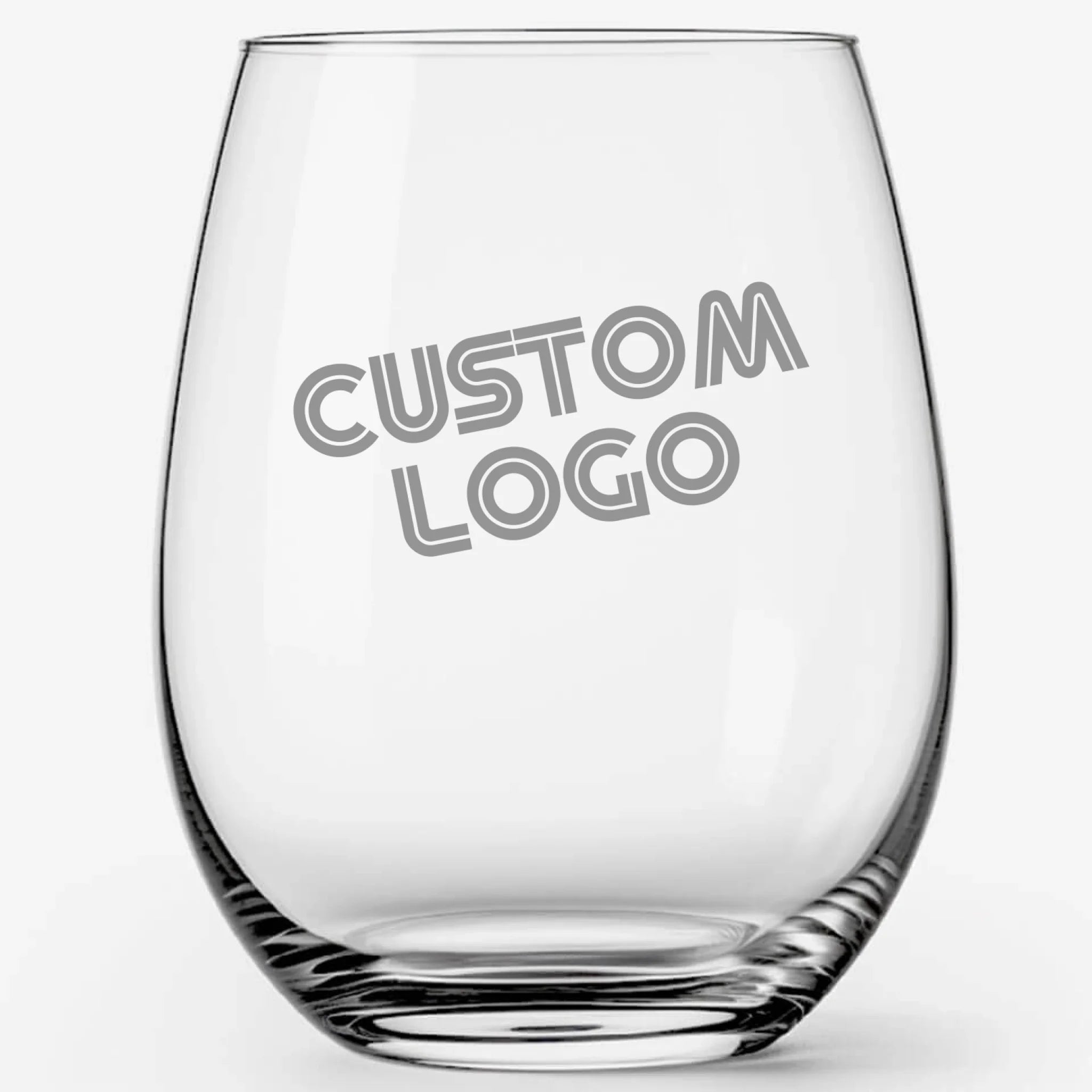 Stemless Wine Glass - Corporate Logo | Personalized Stemless Wine Glass | Custom Engraved Favor