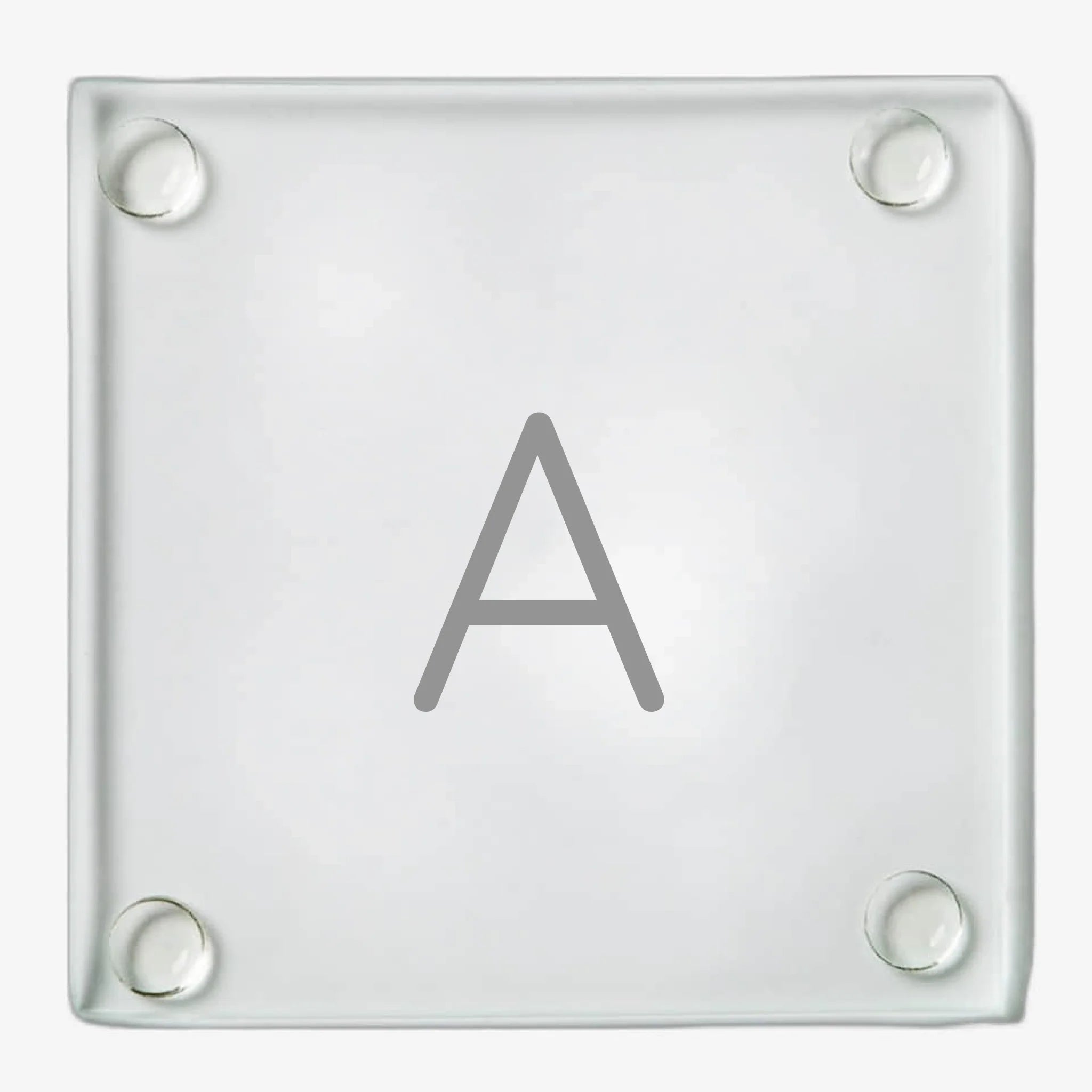 Floral | Personalized Glass Coaster | Custom Engraved Favor