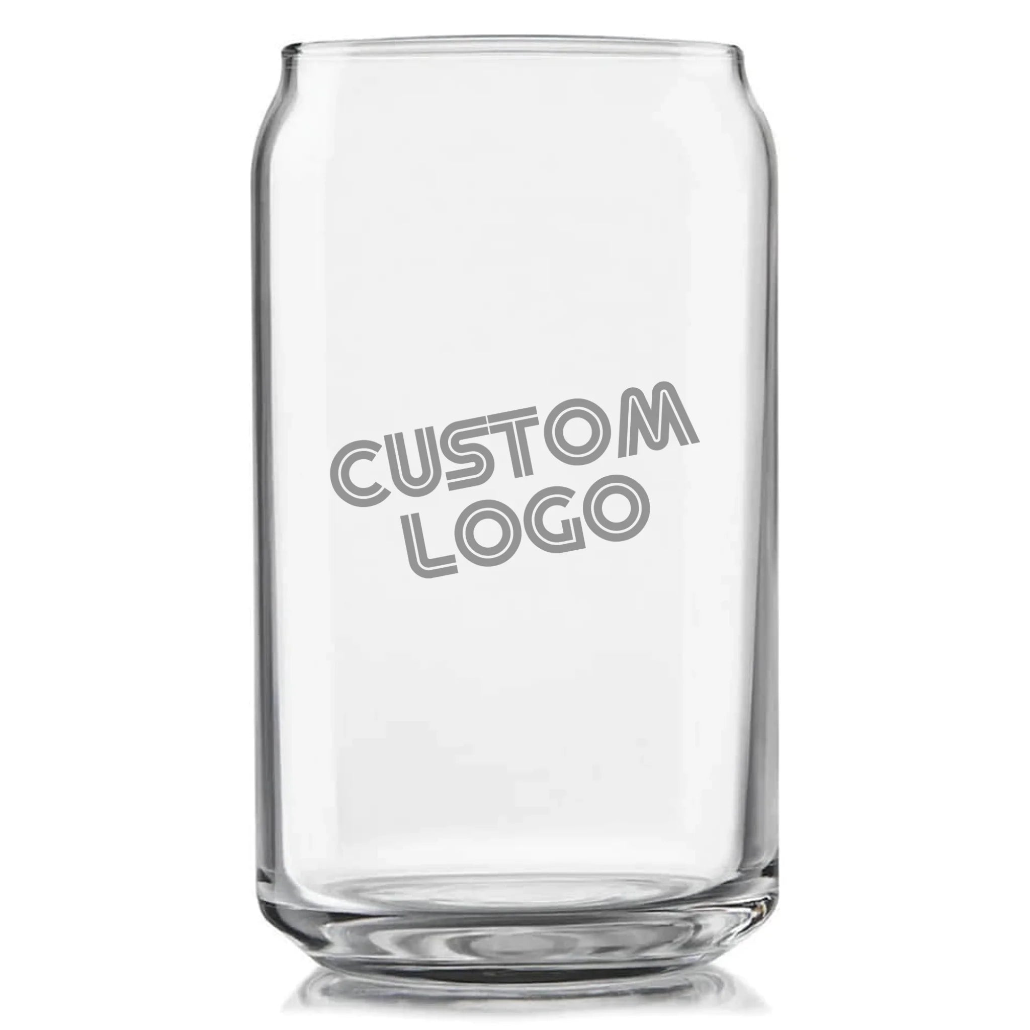 Corporate Logo 1 | Personalized Glass Beer Can | Custom Engraved Favor